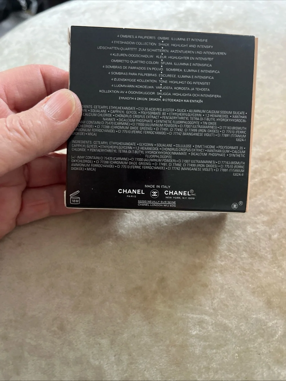 CHANEL limited edition Les 4 Ombres Quad Eyeshadow Champagne, Rose Gold Bronze,